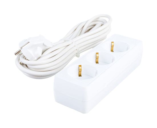 Удлинитель КОСМОС 10А 3 гнезда ПВС 3х0,75 5м с заземлением Р16-012 Россия YKsm5m-3g-Z 10A P – изображение 2