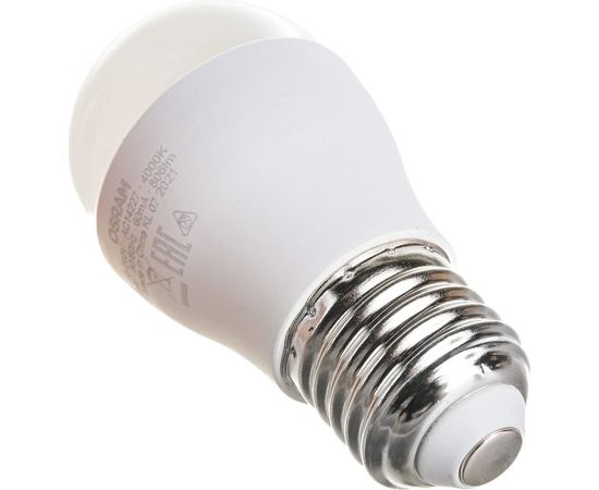 Светодиодная лампа OSRAM LED STAR, P, шар, 8Вт, E27, 806 Лм, 4000 К, нейтральный белый свет 4058075210899 – изображение 2