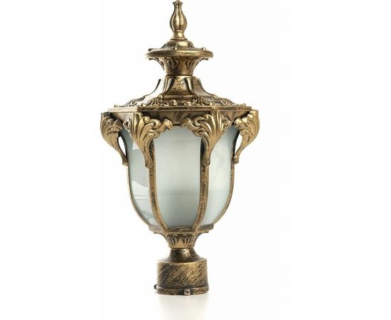 Садово-парковый светильник, шестигранный на столб 60W 230V E27, черное золото Feron PL4045 11425 – изображение 3