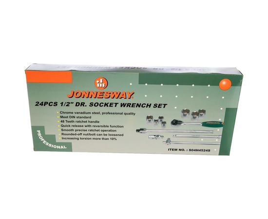 Набор торцевых головок 1/2"DR Jonnesway 10-32 мм S04H4524S – изображение 2