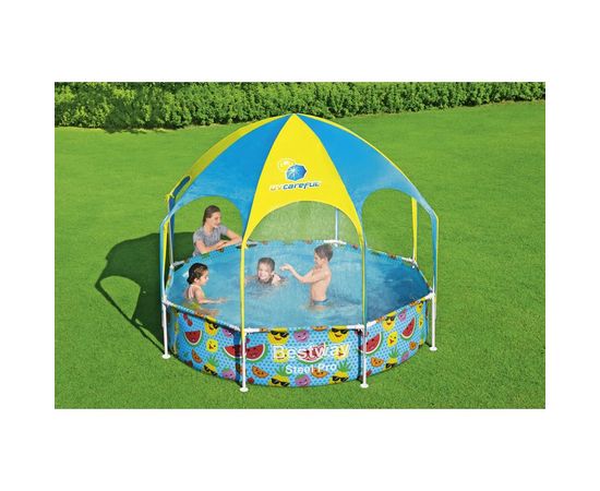 Бассейн каркасный BestWay 244х51см с навесом 56432 BW – изображение 2