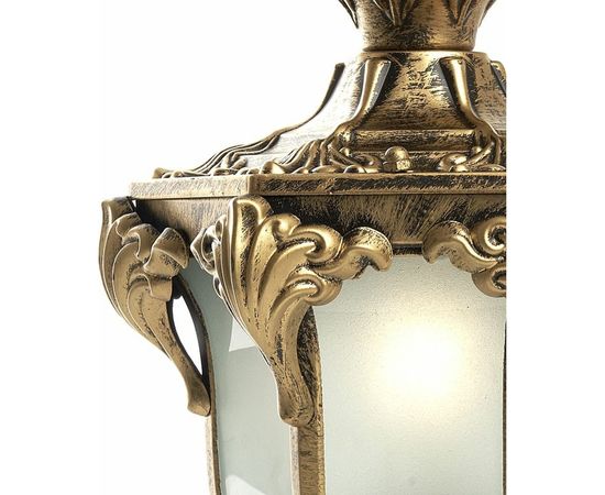 Садово-парковый светильник, шестигранный на столб 60W 230V E27, черное золото Feron PL4045 11425 – изображение 4