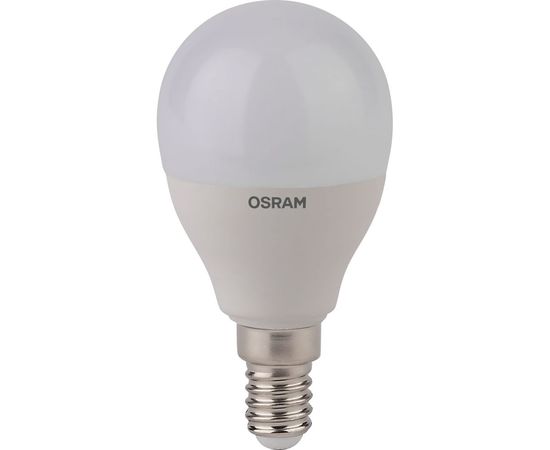 Светодиодная лампа OSRAM LED STAR, P, шар, 6.5Вт, E14, 550 Лм, 4000 К, нейтральный белый свет 4058075134263 – изображение 3
