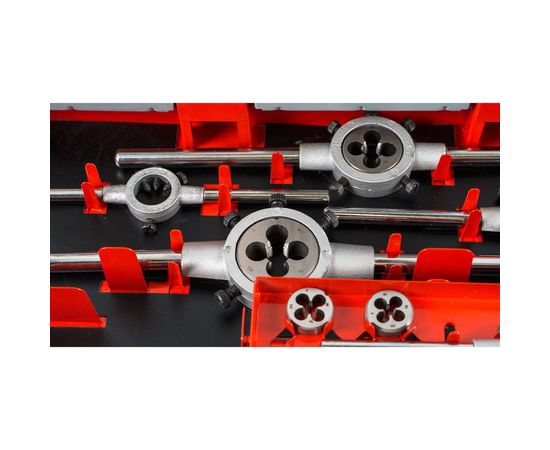 Резьбонарезной набор M3-M12 HSS метчики+плашки+воротки+сверла, 44шт RUKO 245030 – изображение 3