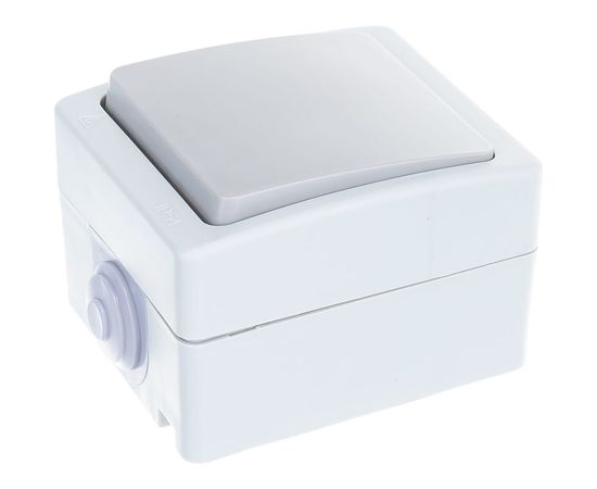 Выключатель, 1 клавиша UNIVersal Аллегро IP54, серый 1279 – изображение 3
