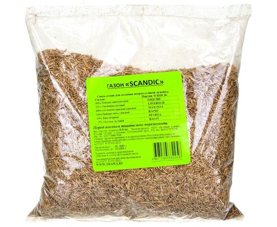 Семена газона Зеленый Ковер SCANDIC 0.9 кг 4607160332956 – изображение 5