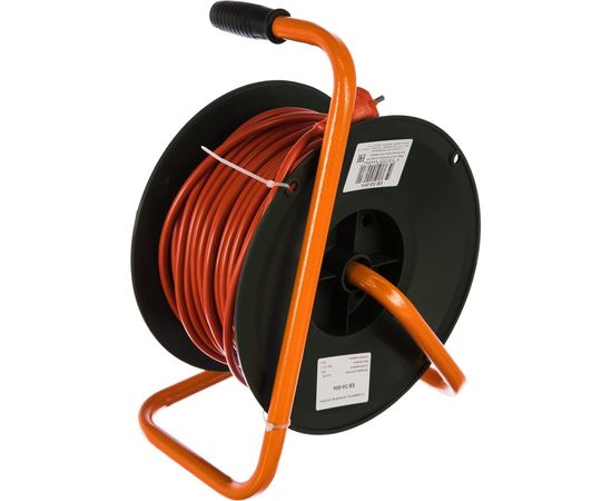 Силовой удлинитель на катушке 4 гн. ПВС 2х1,5 Glanzen EB-50-006 00-00000524 – изображение 4