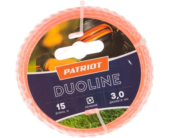 Леска Duoline (15 м; 3 мм; скрученный квадрат; двухцветная) PATRIOT 805401171 – изображение 2