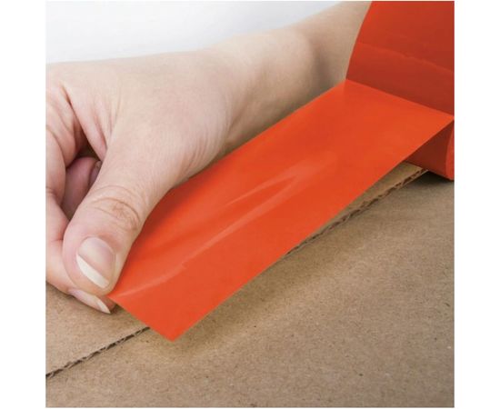 Клейкая упаковочная лента BRAUBERG 48 мм х 66 м, оранжевая, толщина 45 микрон 440154 – изображение 4