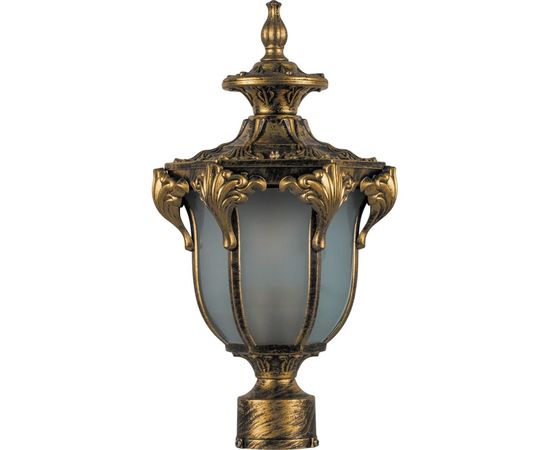 Садово-парковый светильник, шестигранный на столб 60W 230V E27, черное золото Feron PL4045 11425 – изображение 6