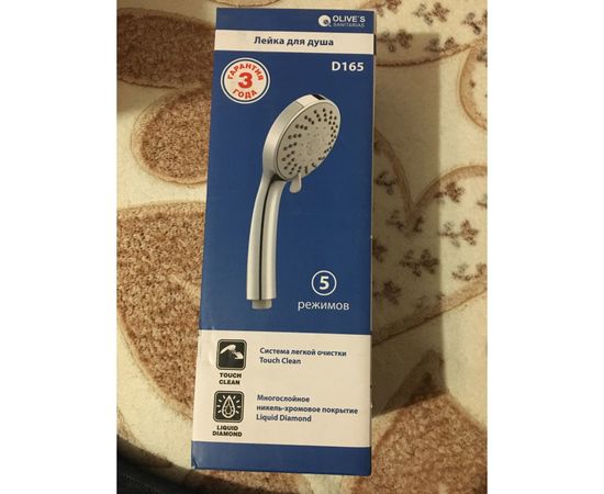 Лейка для душа Olives 5 режимов с системой Touch Clean и вставкой ECO D165 – изображение 7