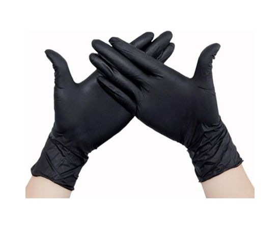 Нитриловые перчатки EcoLat Black 100 шт./уп. размер L, 3740/L 