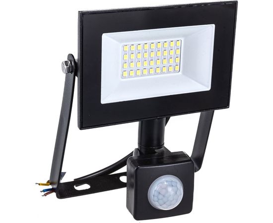 Светодиодный прожектор Uniel ULF-F62-30W/6500K SENSOR IP54 200-240В BLACK UL-00007125 