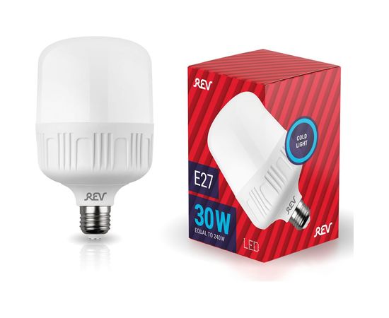 Светодиодная лампа REV T80, E27, 30W, 6500K, PowerMax, дневной свет 32417 1 