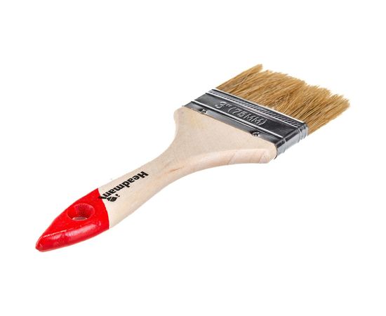 Кисть HEADMAN малярная плоская "Стандарт" натуральная щетина 3 д. 75 мм 682-013 