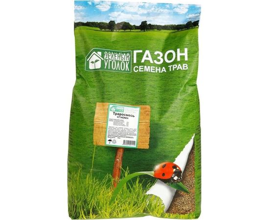 Семена газона Зеленый уголок травосмесь Гном, 10 кг 4660001294387 