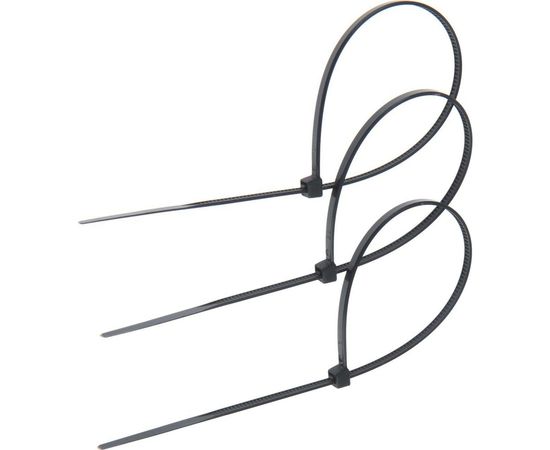 Нейлоновый хомут для стяжки TUNDRA 2.5х200 мм, черный, в упаковке 100 шт. 1112938 