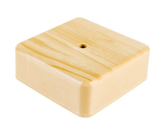 Распаячная коробка УРАЛ ПАК открытой проводки 75х75х28мм, светлое дерево, без клеммы IP40 КР-513130075-056 