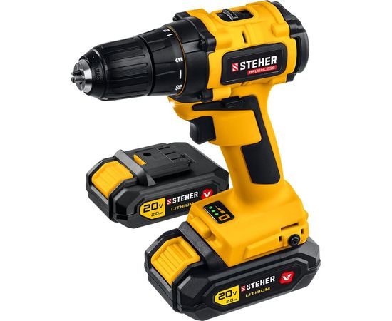 Бесщеточная дрель-шуруповерт STEHER CDB-200-2 