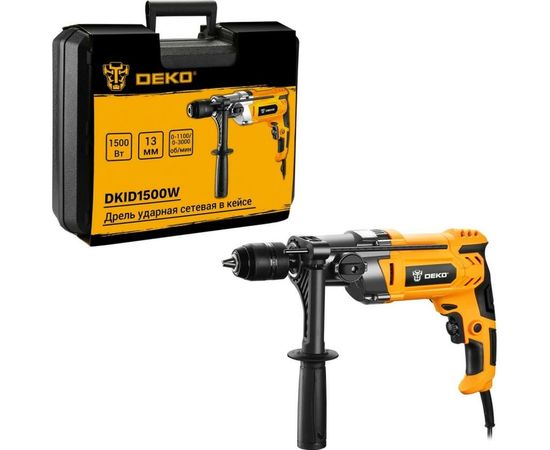Ударная сетевая дрель DEKO DKID1500W 3638 063-4322 