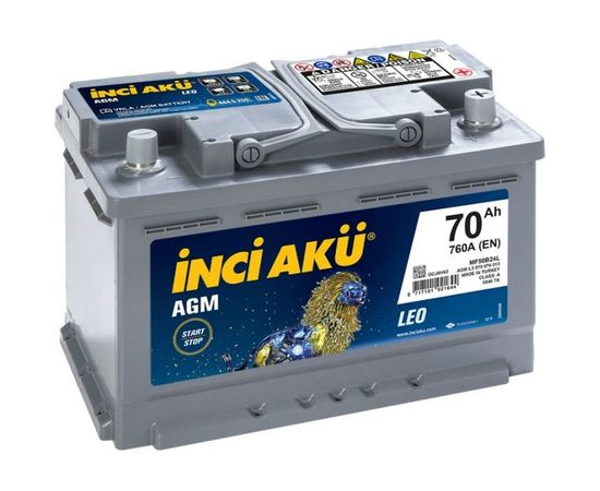 Аккумулятор INCI AKU AGM 70R, 760 A, 278x175x190 мм 450703 