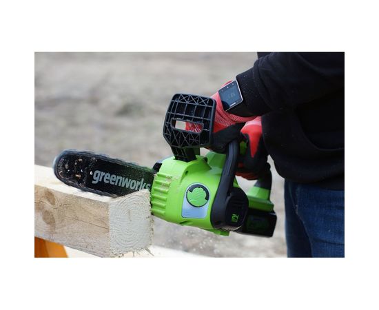 Цепная аккумуляторная пила GreenWorks G24CS25 24 В 2007707 – изображение 16