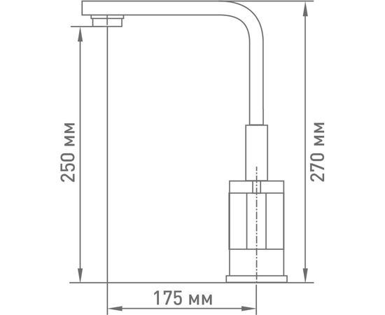 Смеситель для кухни Mix&Fix Техно одноручный, картридж 25 мм тов-129526 – изображение 2