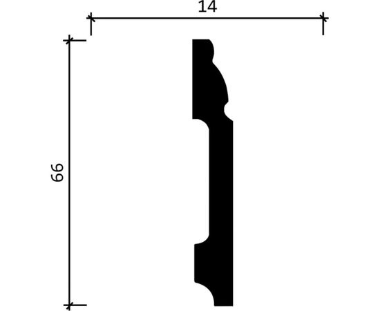 Напольный плинтус Decor-Dizayn ударопрочный влагостойкий под покраску 100Х15Х2000 мм DD15 – изображение 2