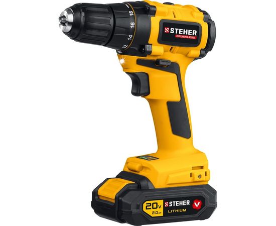 Бесщеточная дрель-шуруповерт STEHER CDB-200-2 – изображение 2