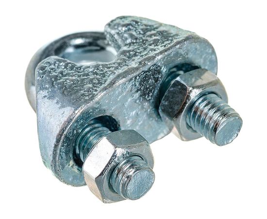 Зажим троса DIN 741 оцинкованный 80 шт. (6 мм; ТФ5) Зубр 4-304415-06 – изображение 3