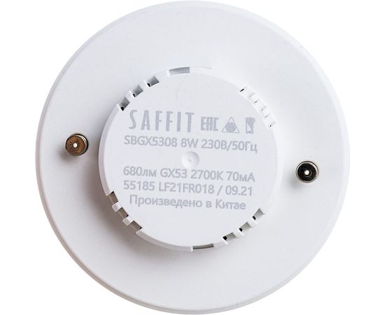 Светодиодная лампа SAFFIT SBGX5308 GX53 8W 2700K 55185 – изображение 3