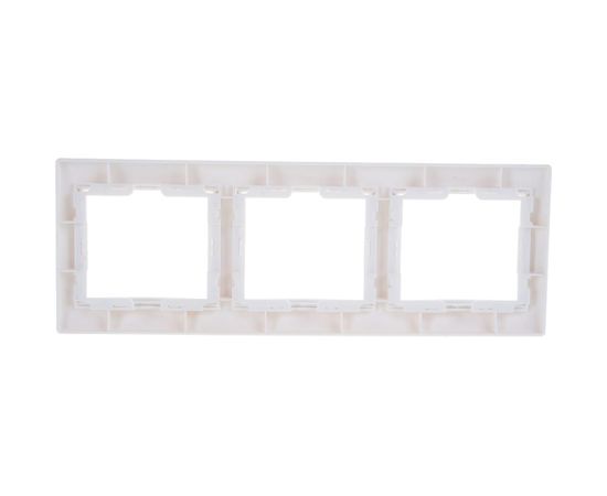 Горизонтальная 3местная рамка IEK КВАРТА белый EMK30-K01-DM – изображение 3