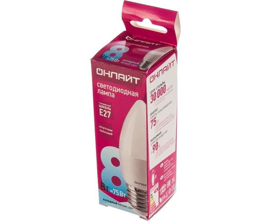 Лампа ОНЛАЙТ OLL-C37-8-230-4K-E27-FR 71635 – изображение 3