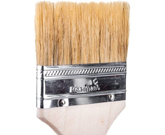 Кисть HEADMAN малярная плоская "Стандарт" натуральная щетина 3 д. 75 мм 682-013 – изображение 3