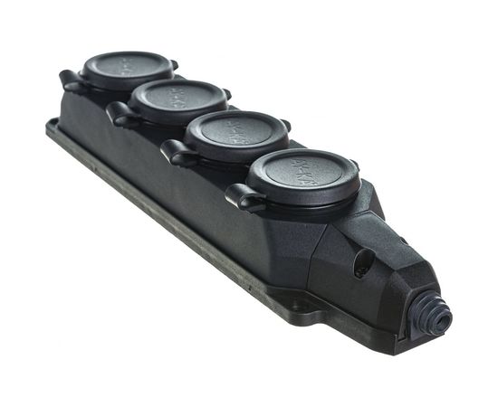 Колодка AY-KA 4 гнезда, с заземлением, c крышкой каучуковая 5540000 – изображение 3