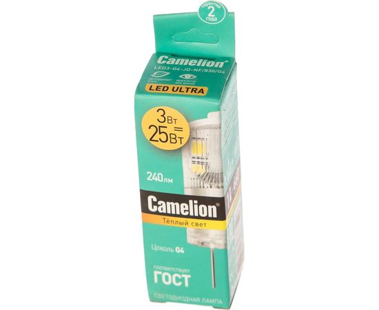 Светодиодная лампа Camelion LED3-G4-JD-NF/830/G4 13862 – изображение 3