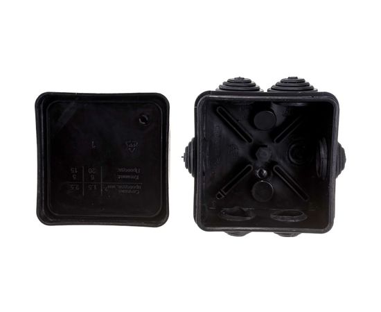 Распределительная коробка Промрукав 40-0200-9005 для о/п безгалогенная HF черная 70х70х40 1 шт 40-0200-9005 – изображение 4