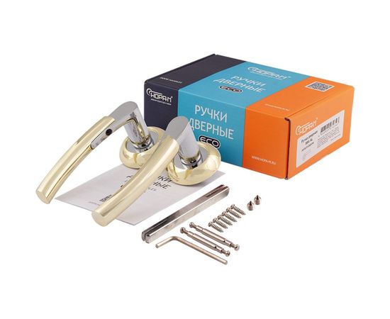 Дверная ручка НОРА-М 99А AL золото/хром 15396 – изображение 4
