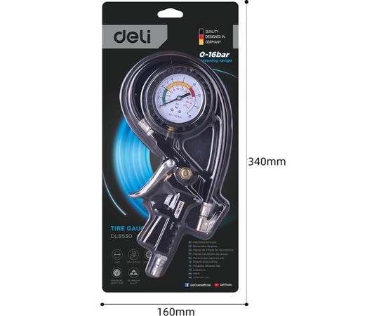 Пистолет для подкачки шин с датчиком давления DELI dl8530 104501 – изображение 5