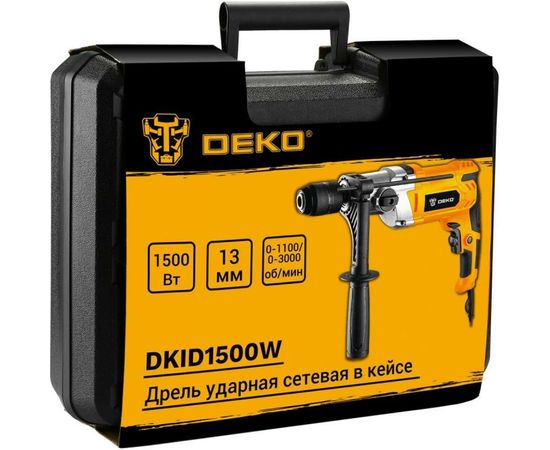 Ударная сетевая дрель DEKO DKID1500W 3638 063-4322 – изображение 5