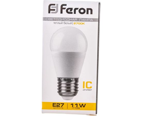 Светодиодная лампа FERON 11W 230V E27 2700K, LB-750 25949 – изображение 6
