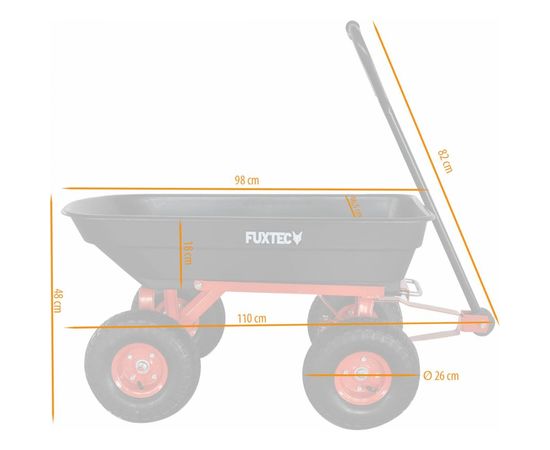 Садовая опрокидывающаяся тележка FUXTEC FX-KW2175 – изображение 7