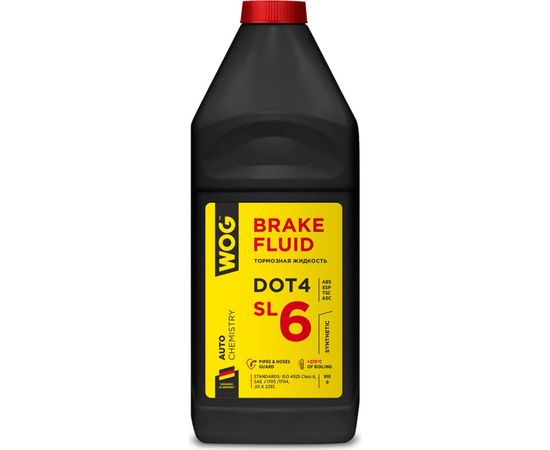 Тормозная жидкость WOG DOT 4, SL6, 1 л WGC0143 