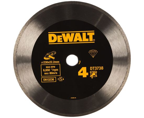 Диск алмазный отрезной (230х22.2 мм) для УШМ DEWALT DT 3738 