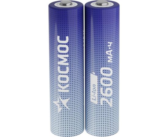 Аккумулятор КОСМОС 2600мАч 18650 Li-ion 2S, KOC18650Li-ion26US2 