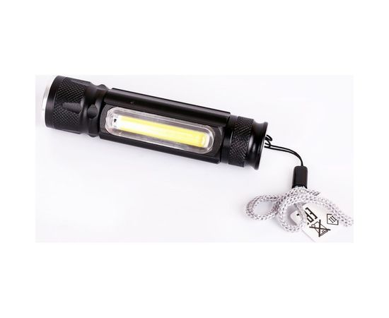 Аккумуляторный фонарь Ultraflash LED51524 4В черный 2LED, 3 Вт, фокус, 4 режима USB 14661 