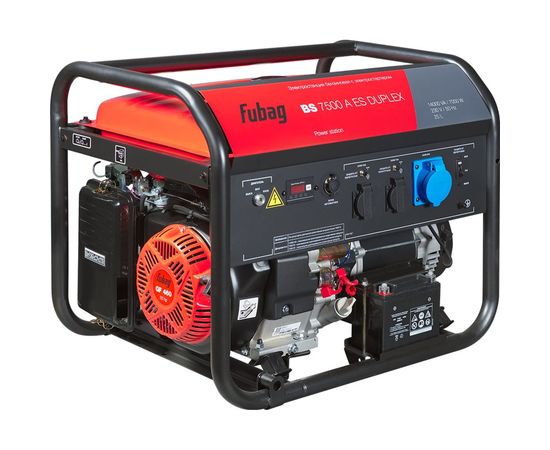 Бензиновая электростанция FUBAG с электростартером и коннектором автоматики bs 7500 a es duplex, 641087 