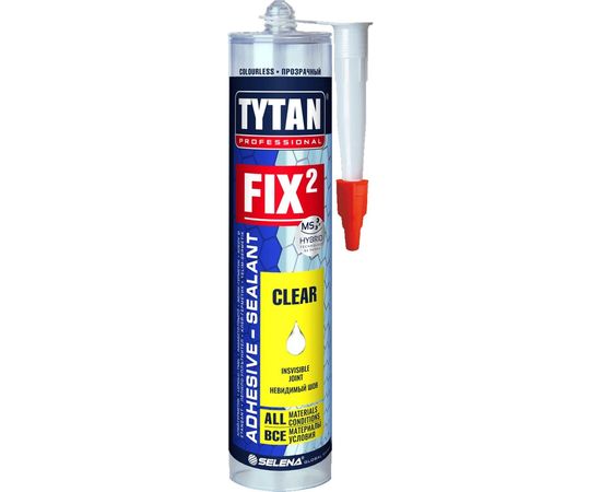 Клей-герметик Tytan Fix2 Clear прозрачный 290 мл 73914 