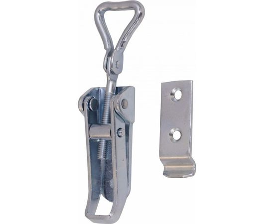 Замок для ящика VORMANN с регулирующим винтом, с выгнутой ответной частью 92/123х32 мм, оцинкованный 01203000/9018 – изображение 2