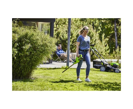 Аккумуляторный кусторез GreenWorks G24HT56 24 В 2205507 – изображение 2